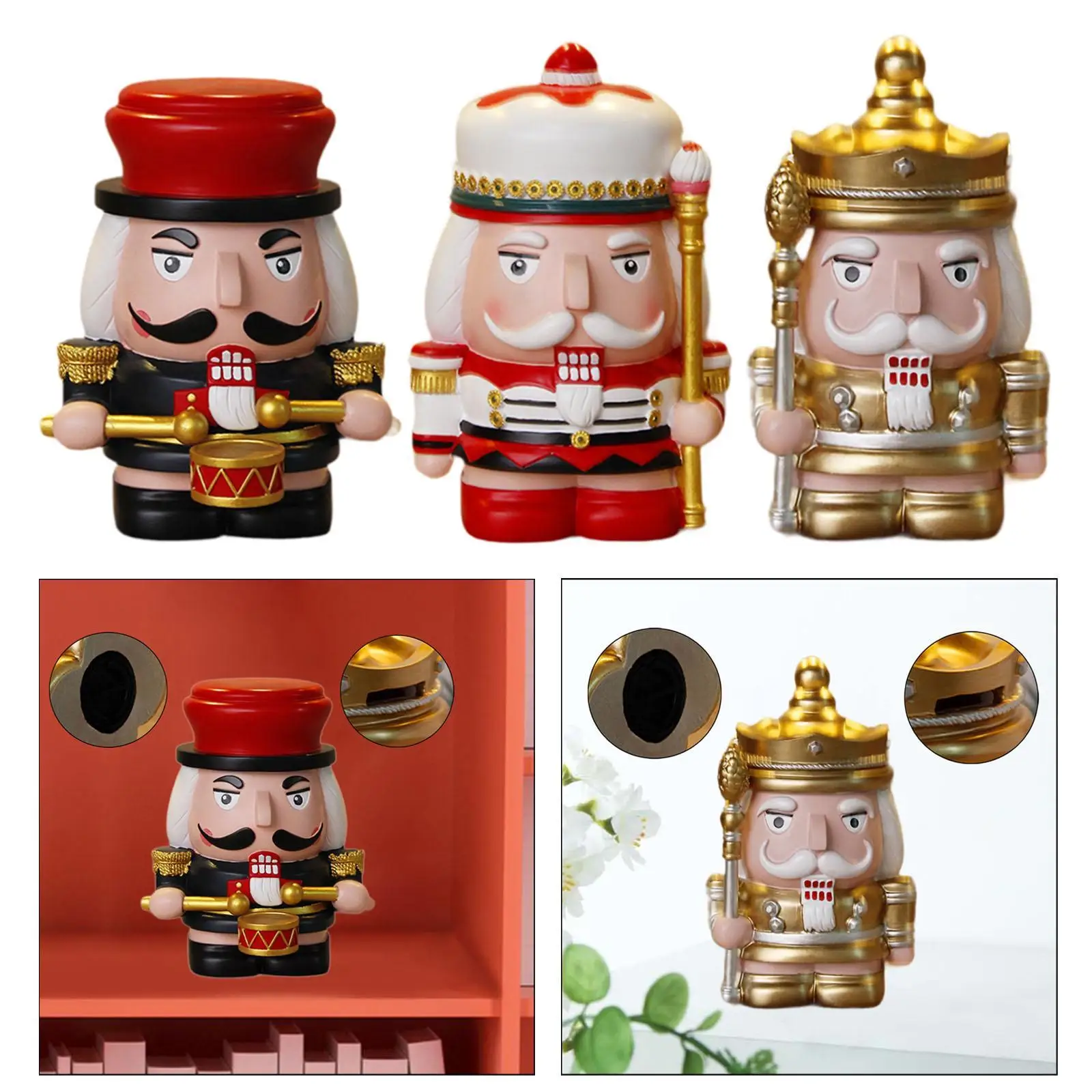 Christmas Nutcracker Money Box Tradition for Countertops Tabletop Decor