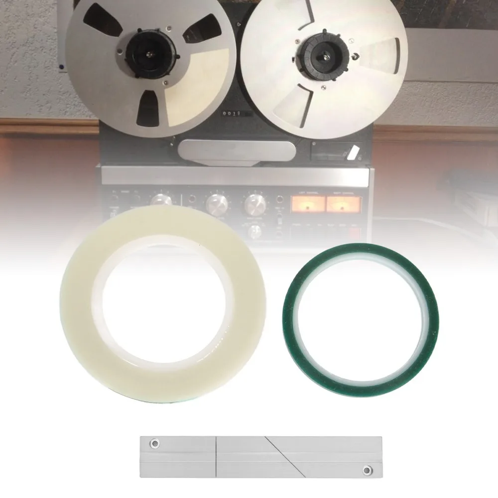 with-splicing-tape-and-leader-tape-1-4-10-inch-tape-splicing-set-for-revoxsonido-1-4-10-inch-open-reel-to-reel-tape-media