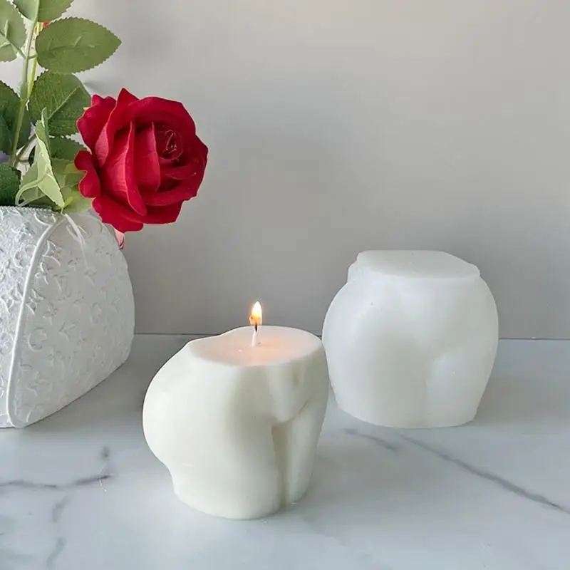 

J78F Handmade Soap 3D Shaped Butt Mould Making Supplies Body Resin Casting Mold for DIY Making Crafts