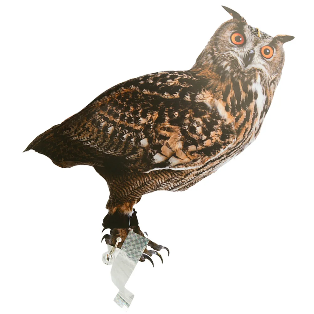 1 مجموعة 1 مجموعة البومة شكل معلقة الطيور رادع حديقة الديكور الدورية ساحة زخرفة للخارجية فناء الفناء الخلفي شجرة الحديقة ديكور #5