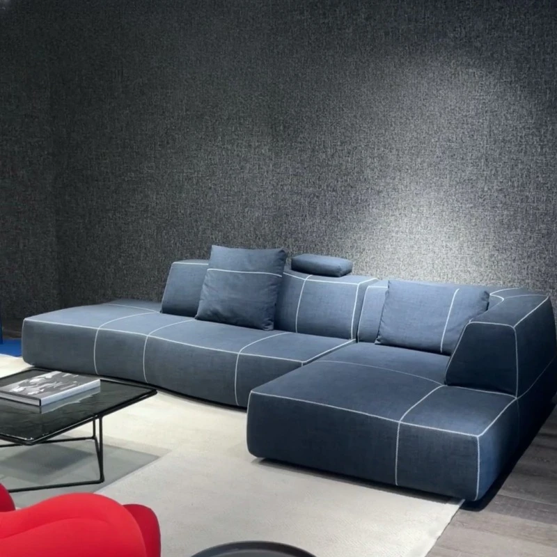 Nordic light luxury sofa Italian large flat-layer module combination special-shaped sofa