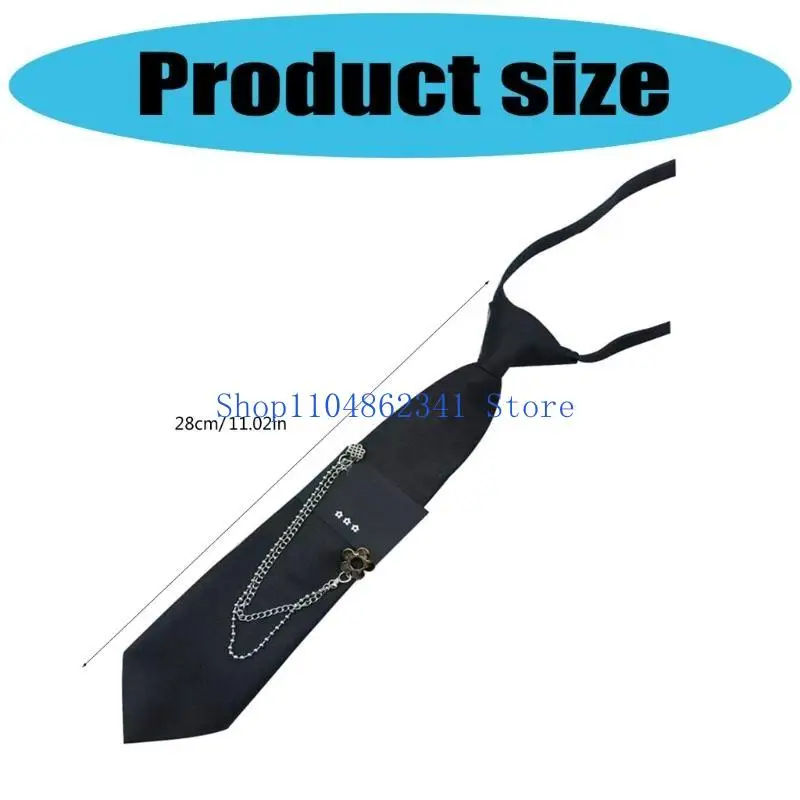 5asd British Chain Designs Neck Tie Daily Use Tie Uniform Neckwear for Music Festival