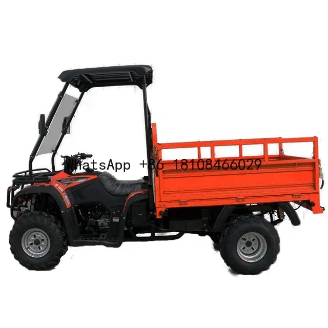 atvs & utvs 4X4 Agriculture  275cc 1.8m 4 Stroke 12kw Cargo Farm ATV with Trailer  with Awning