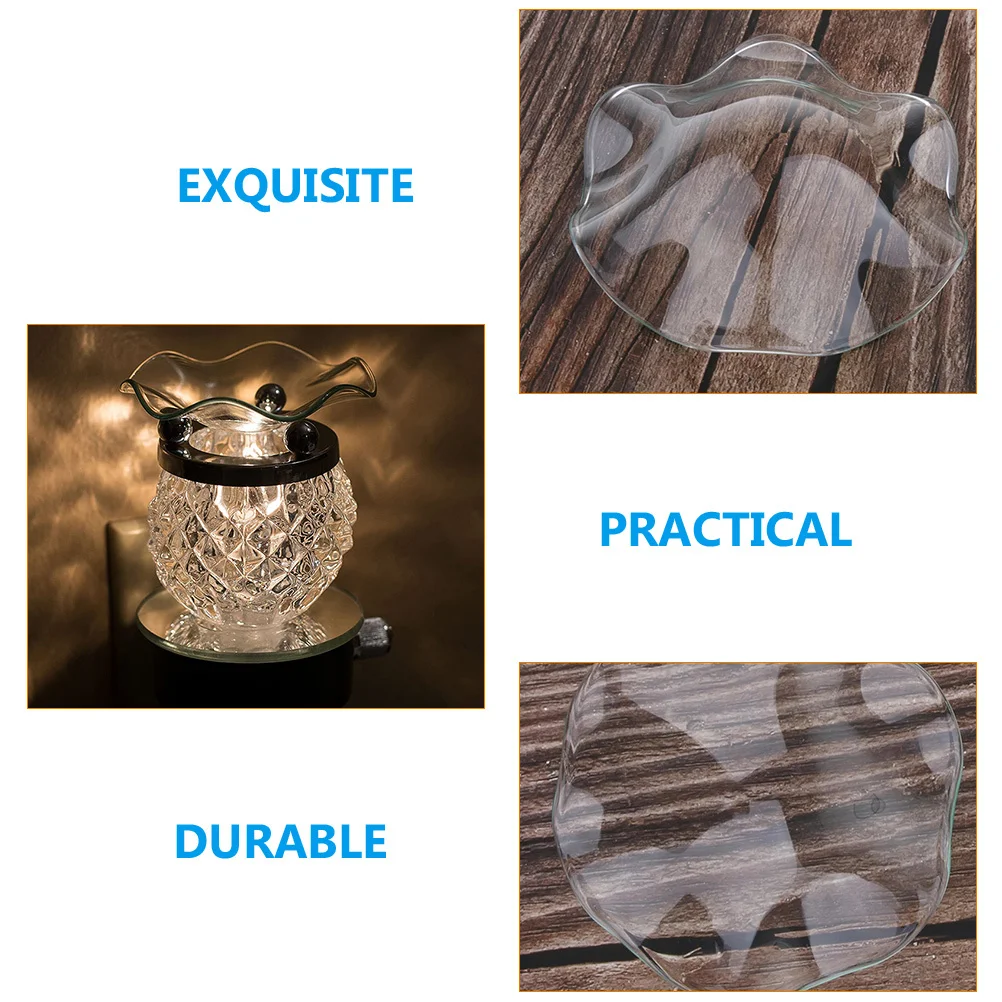 

3Pcs Essential Oil Glass Dishes for Wax Warmers Aromatherapy Lamps Replacement Heat Dish Reusable Scent Melting Plate Resistant