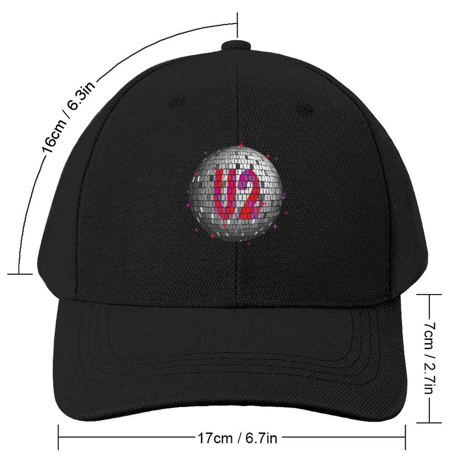 U2 Disco Ball Pink Baseball Cap Hat Baseball Cap cute Luxury Hat Beach Bag Women Beach Fashion Men's