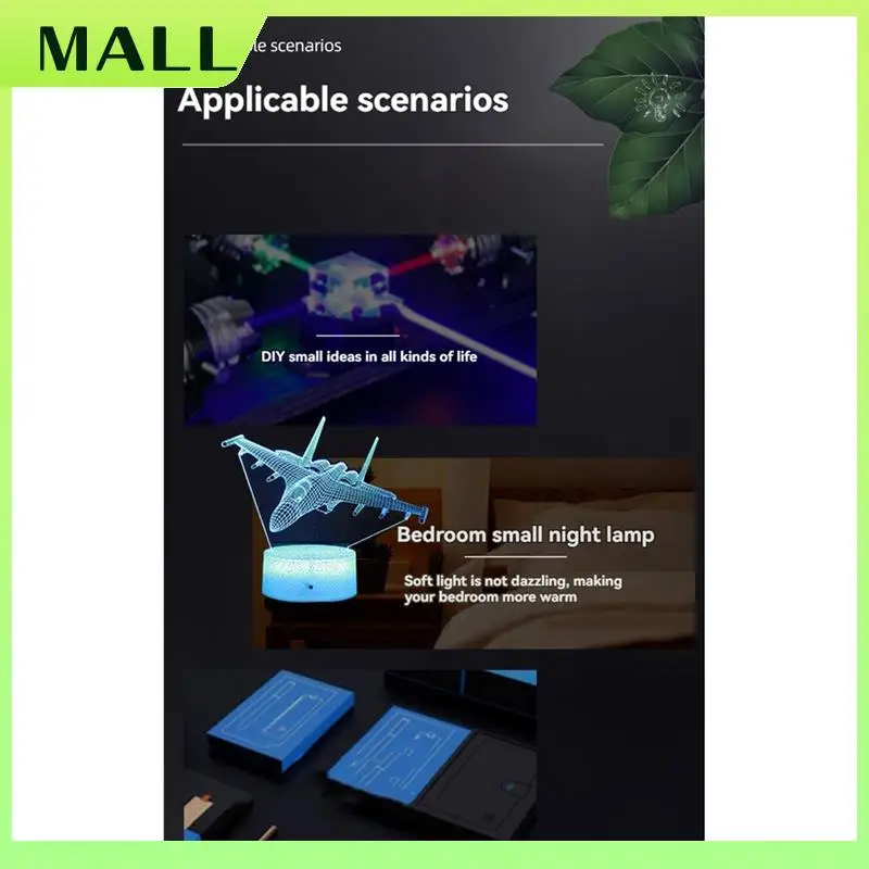 MALL Crack Base LED Night Light Atmosfera Lâmpada de mesa com sensor de base de toque para decoração de quarto e presentes