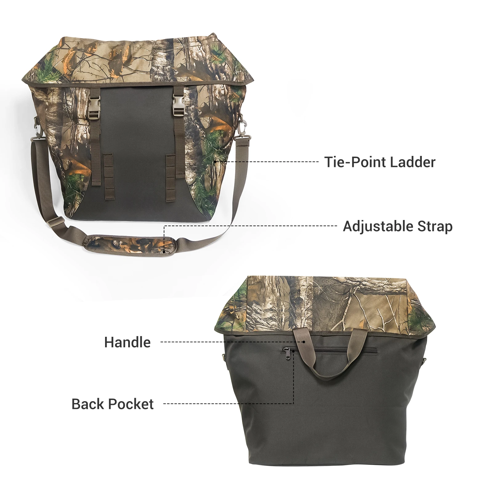 WESTTUNE ハンティング用防臭バッグ 厚手 防臭ダッフル収納バッグ 香りロック ウェーダーバッグ ハンティング用衣類＆アクセサリー用