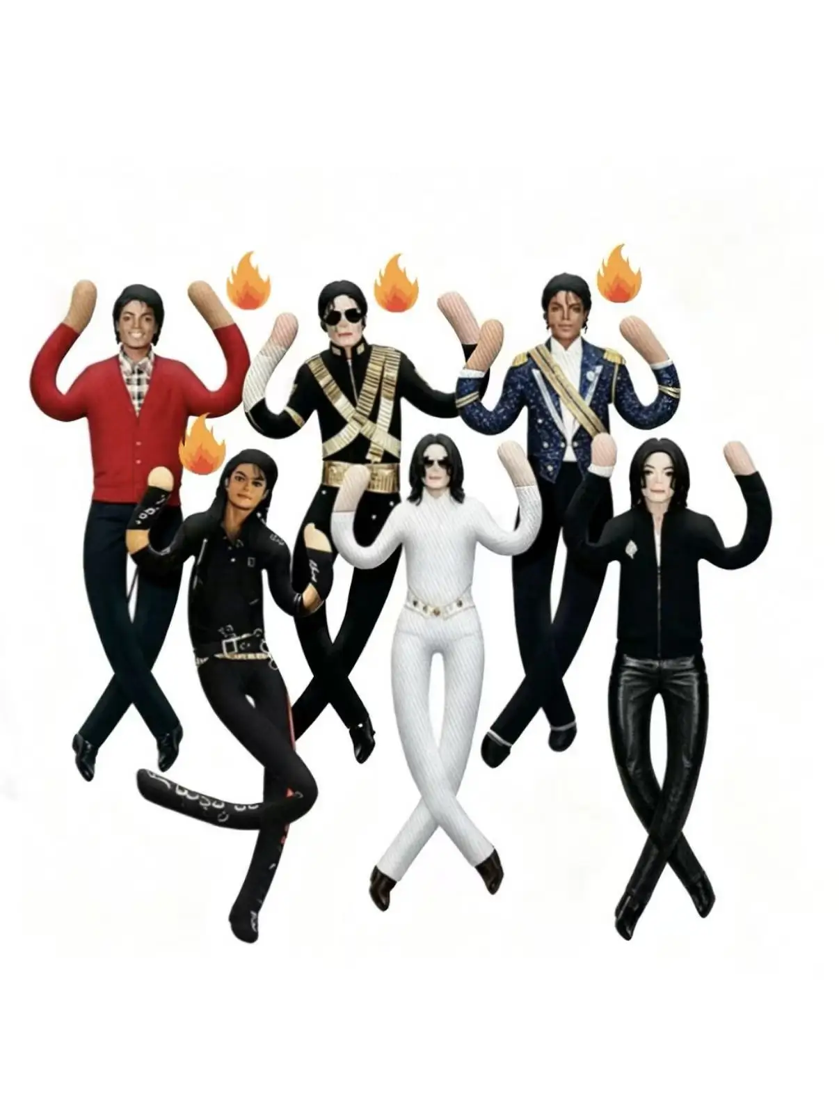 Style Michael Jackson Cosplay Prop Doll Plush Stuffed Figure Dolls Room Decoration Abstract Joint Mobility Props Gift