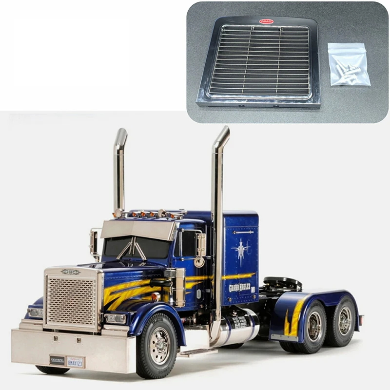 

Grille Peterbilt Metal Air Intake Hood Decorative for 1/14 Tamiya RC Truck Trailer Tipper 56344 56301 DIY Part Truck Accessories