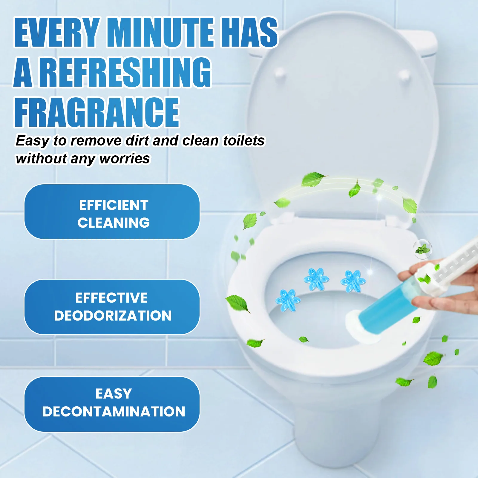 Toilet Gel Stamp Toilet Deodorizing Remover Air Fragrance Freshener Toilet Gel Refills Cleaner Toilet Refresh Flower Scent Gel