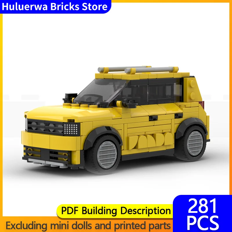 

Модель скоростного гоночного автомобиля MOC, строительные кирпичи, Гранде панда, маленький внедорожник, модульная технология, детские праздничные подарки, сборные игрушки, костюм