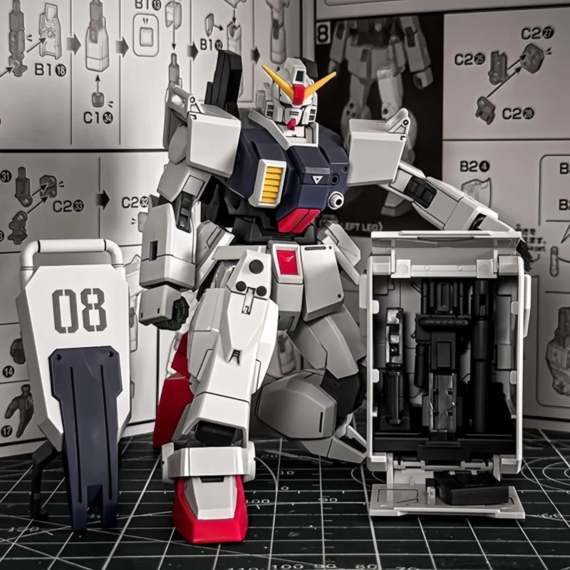 

In-Stock New Land Combat Type Hguc 08ms Team Rx-79g Gudam Land Combat Plastic Model Kit With Water Decals Included