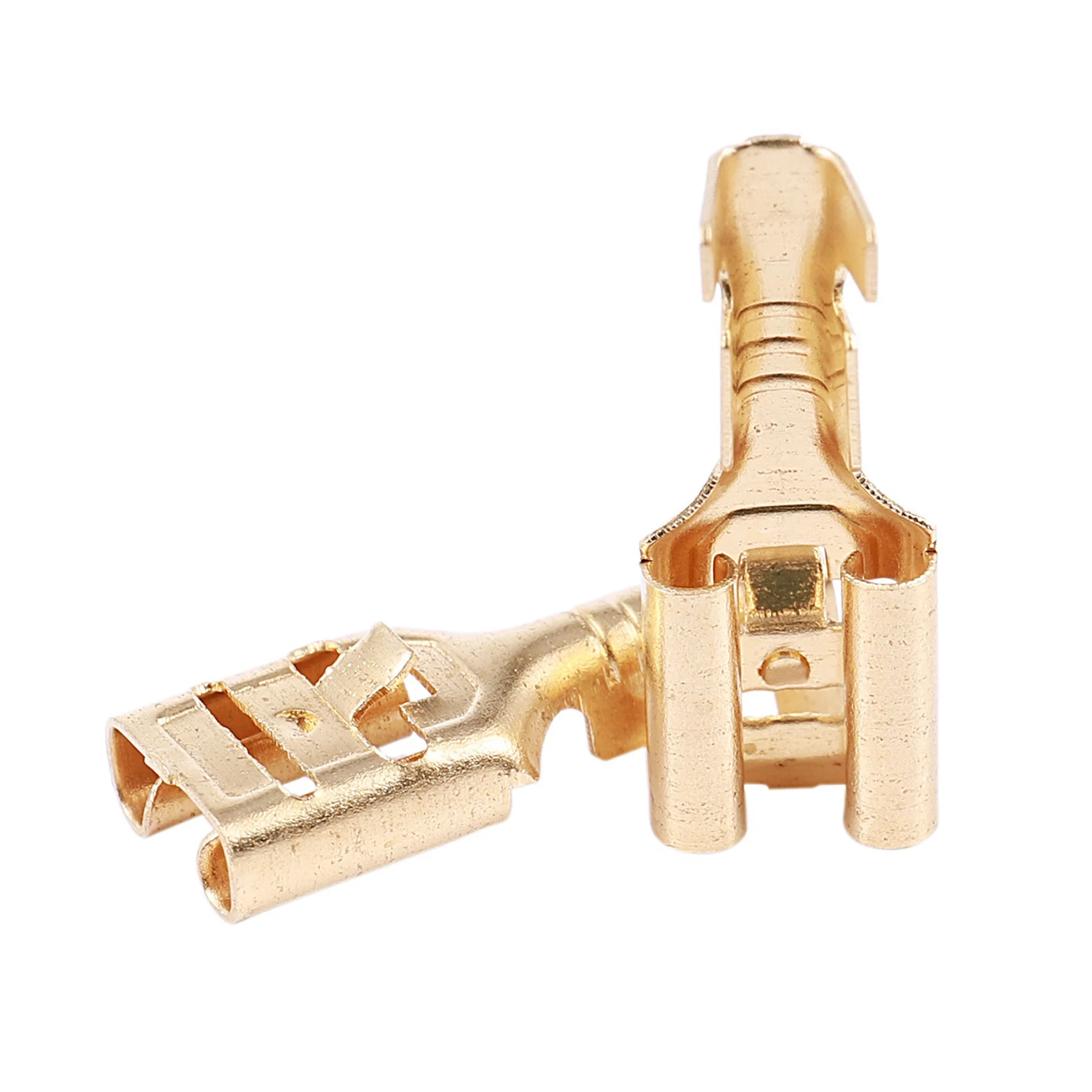 AB46-Brass 6.3 مم موصلات أنثى بأسمائها الحقيقية كابلات، 100 قطعة