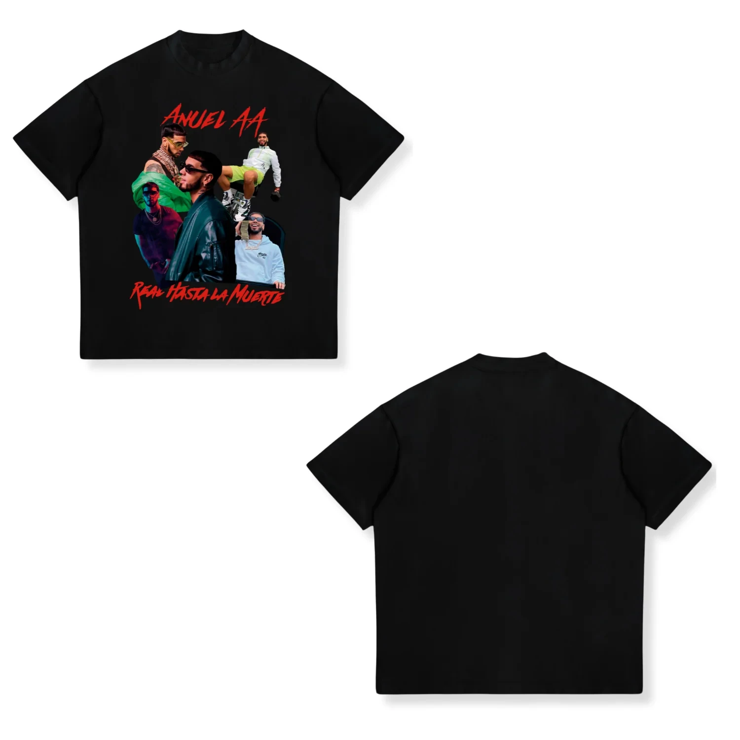 Rapper Anuel AA Rhlm 2 Album 2025 Tour T-shirts Men Women Fashion Hip Hop High Street T Shirt Cotton O-Neck Short Sleeve T-shirt