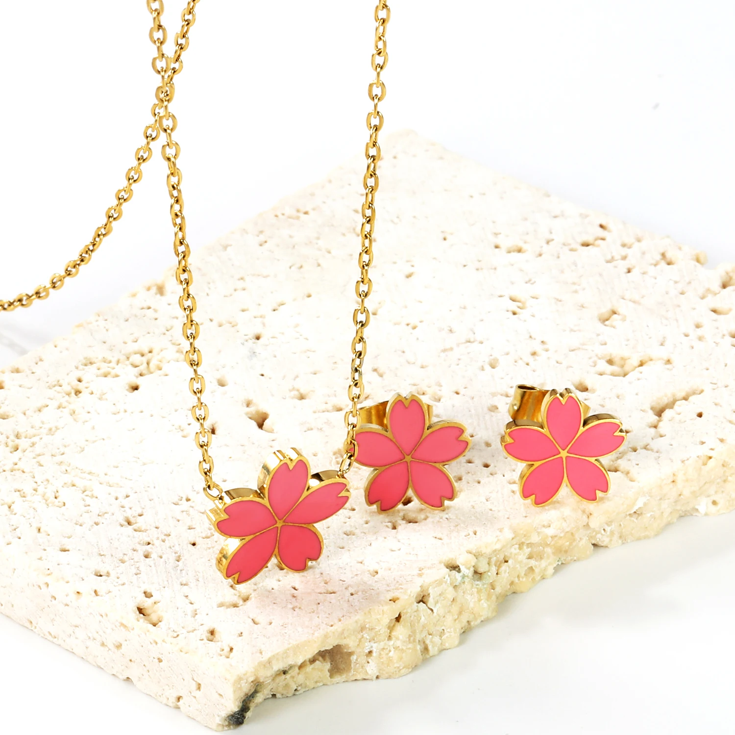 Women's Circular Shell Necklace & Earring Set, Wedding Party
