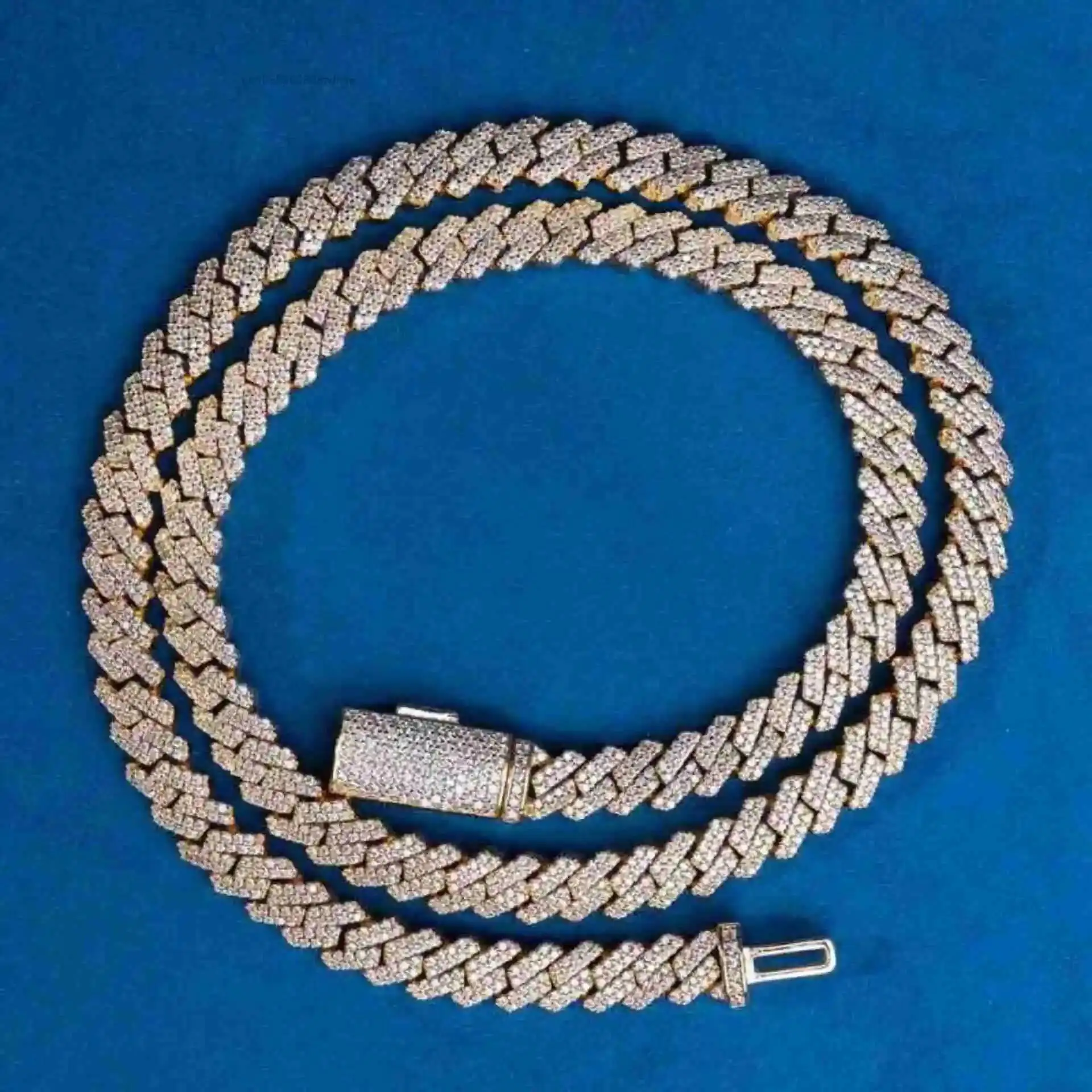 Fashion Cuban Link Necklace 20MM 925 Sterling Silver White Gold Plated Moissanite Chain Hip Hop Jewelry Men Wedding Gift Party..