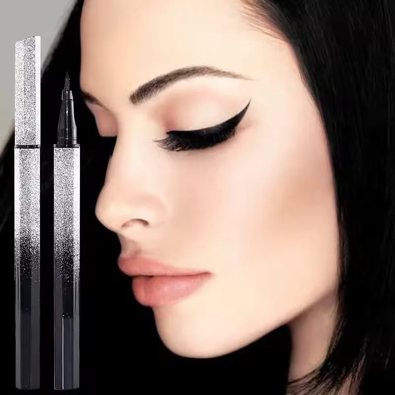 2 สีเริ่มต้น Starry อายไลเนอร์ยาวนานกันน้ํา Non-Smudge Liquid Eyeliner ปากกาแต่งหน้าเครื่องมือเครื่องสําอาง Eye Makeup