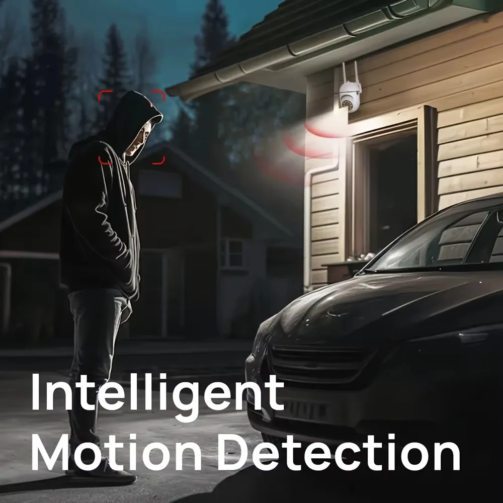 2MP Wireless Security Surveillance PTZ Camera Wifi IP Outdoor 5X Zoom Cameras AI Human Tracking Two-way Audio HD Night Color Cam