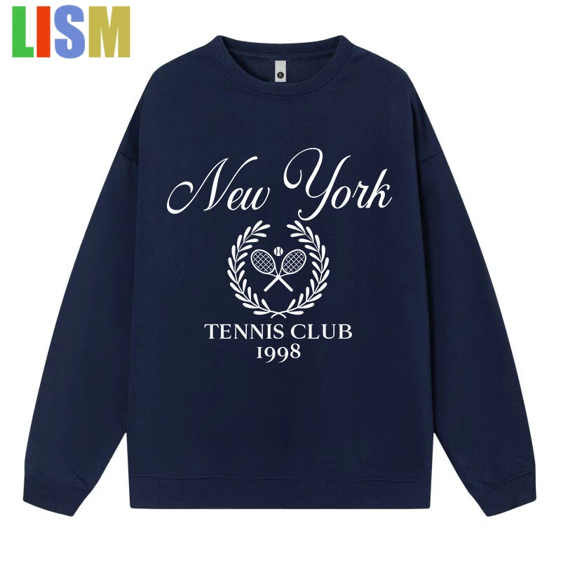 

LISM women's winter clothes y2k hoodies sweatshirt 2025 Women Sweatshirt New Youth Tennis Club 1998 Warm Pullover Fleece Soft