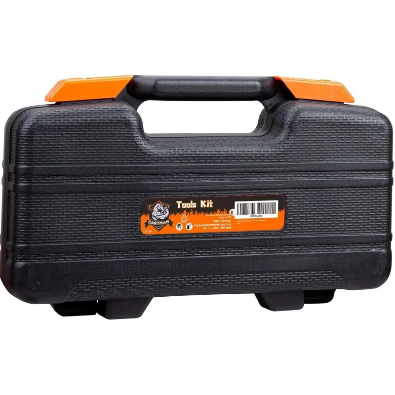 39 Piece Tool Set General Household Hand Kit with Plastic Toolbox Storage Case Orange