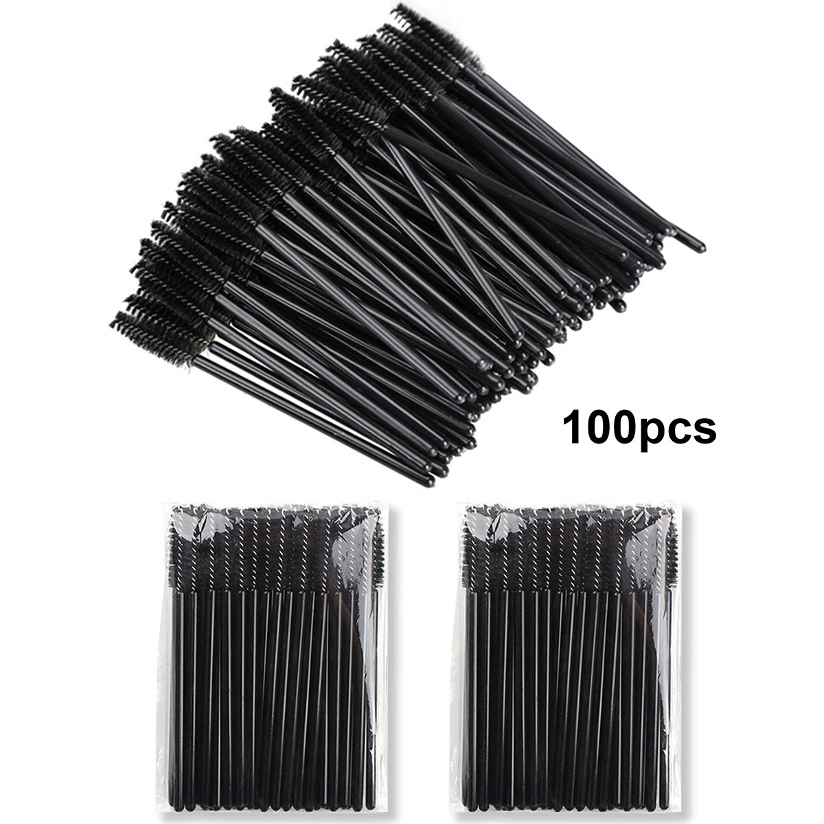 100PCS Eyelash Brushes Disposable Mascara Wands Applicator Spoolies Makeup Brushes Eye Lashes Cosmetic Brush Lash Extension Tool