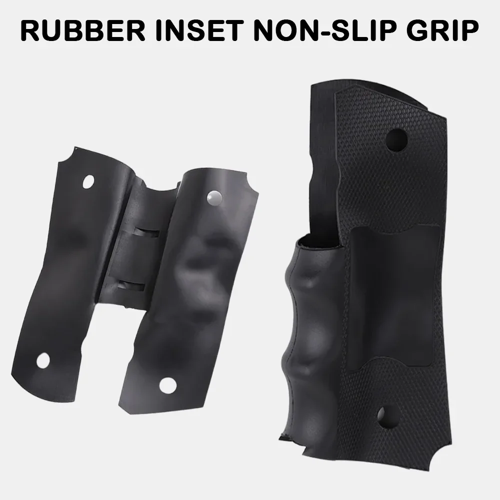 

Tactical PG1911-1 Black Rubber Embedded Anti-slip Sheet Comfort Non-slip Sheet with Finger Grooves for 1911 Government