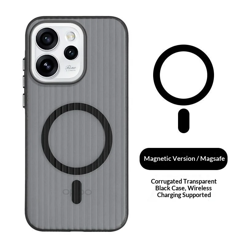حافظة لهاتف OPPO Reno 15 14 pro جديدة غطاء شفط مغناطيسي مموج لهاتف OPPO Reno15 pro ممتص للصدمات Funda #2