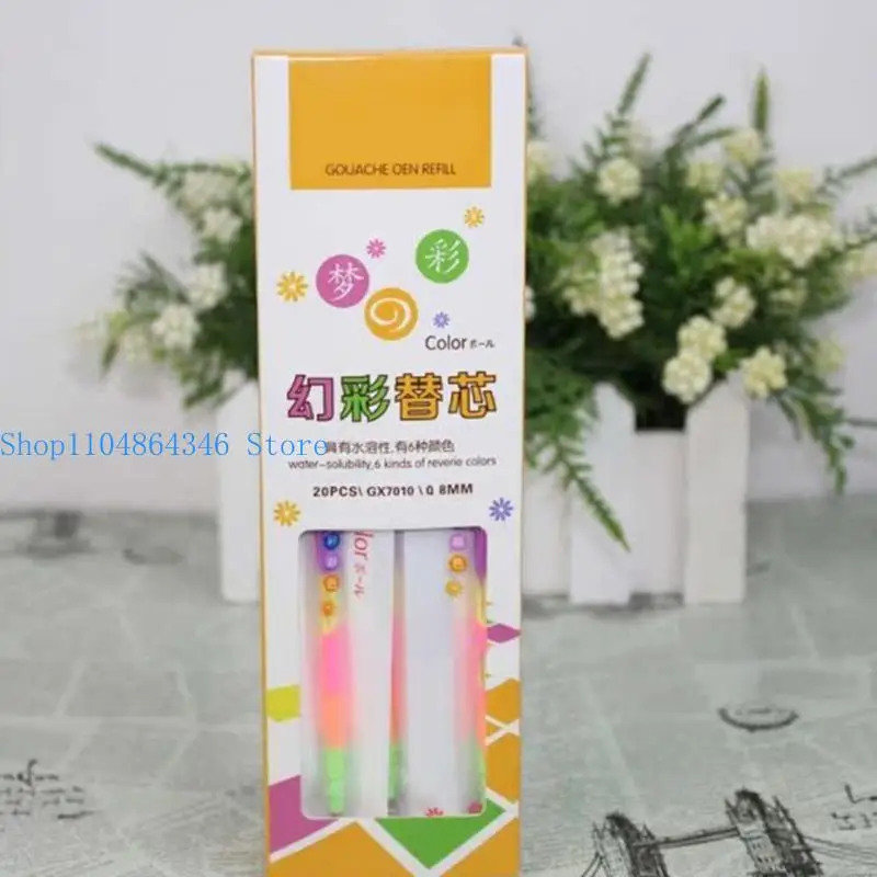 

5asd Gel Pen Refils 6 Colors in 1 Refills