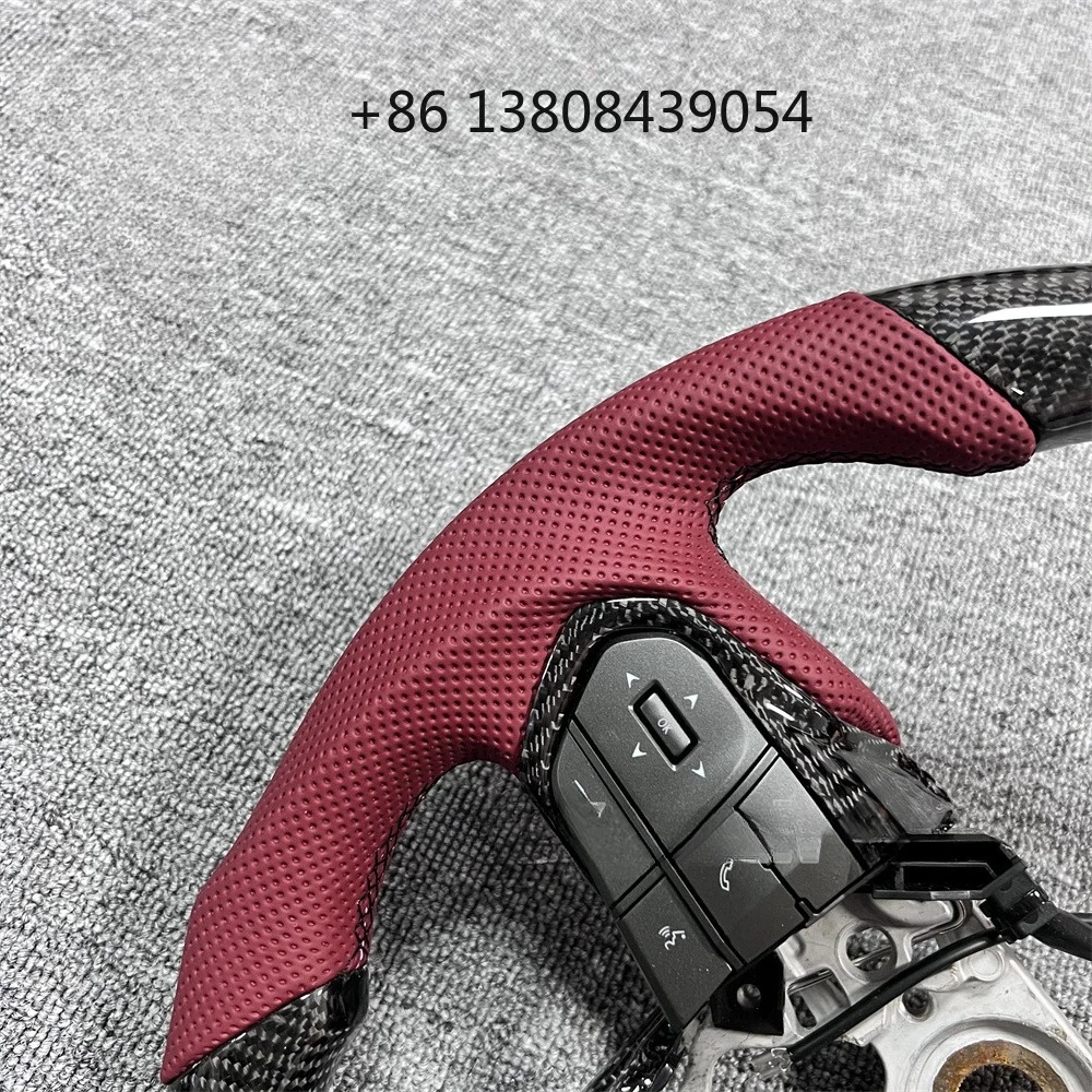 Custom Carbon Fiber Red Perforated Leather Car Steering Wheel for Lexus ES GS LX RX GX LX600 LX470 LX570 GX460 GX470 RX350 RX450