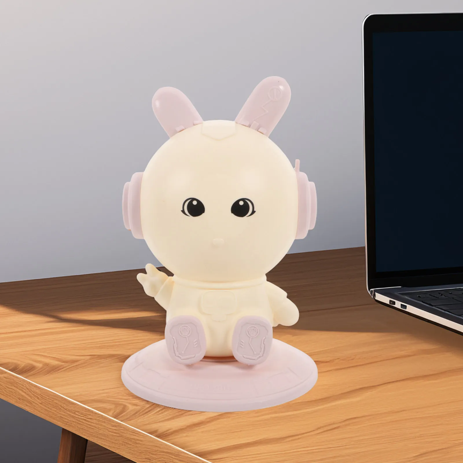 Cute Rotating Bunny Pen Holder, Desktop Pencil Cup Makeup Brush Storage Container, Desk Organizer for Office School Home