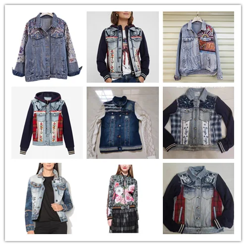 

Foreign trade original single Spanish fashion new embroidery thin denim coat