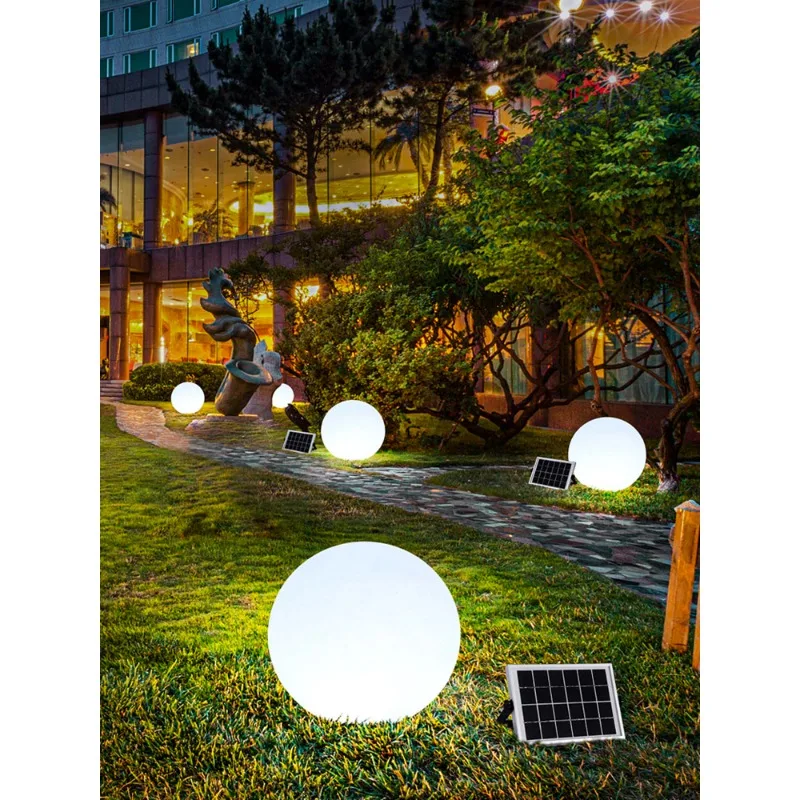 Outdoor solar ball lamp light ball falls to the earth lamp courtyard lawn modern minimalist decorative landscape ball lamp.