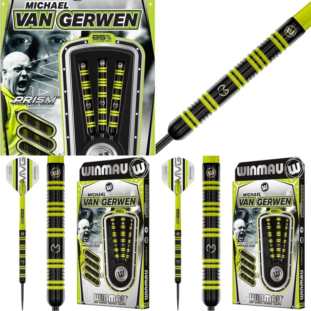 

Professional 85% Tungsten Darts Set by Michael Van Gerwen with Flights & Shafts