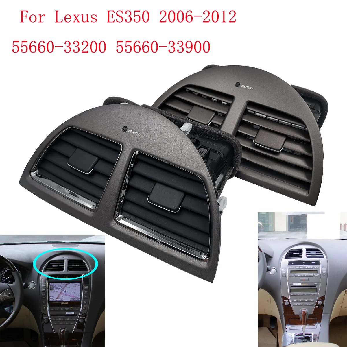  Car A/C Air Conditioning Air Vent Middle Outlet Panel Grille Cover For LEXUS ES ES350 V40 2006 2007 2008 2009 2010 2011 2012