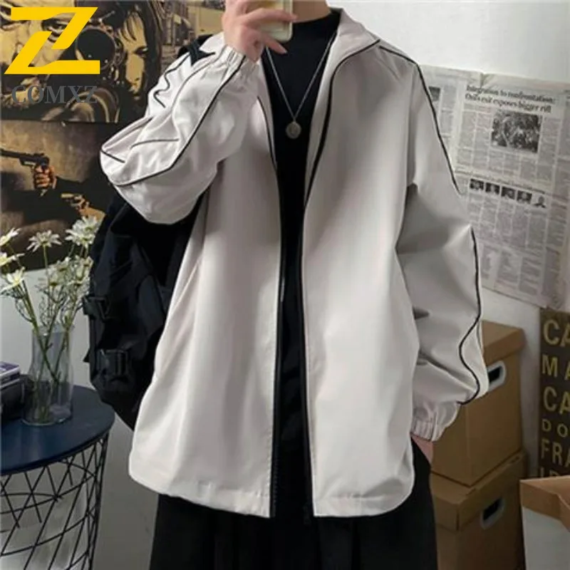 

COMXZ 2025 Men Jacket Autumn Waterproof Windproof Outdoor Climbing Travel Lightweight Outerwear Cycling High Quality Trendy Coat