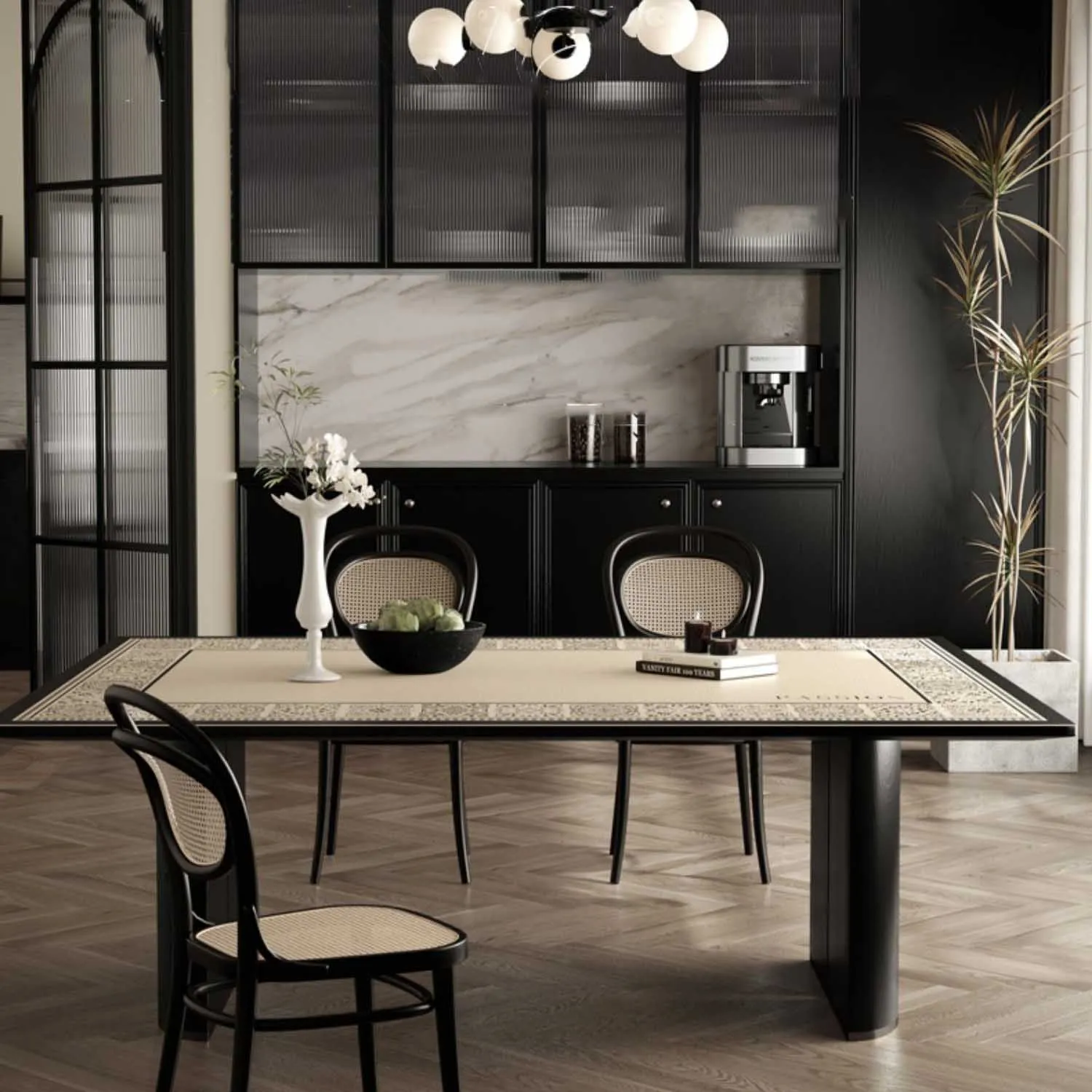 Retro Leather Dining Table Mat New Light Luxury Home Table Decoration And Accessories No-Clean Waterproof And Oil Customization