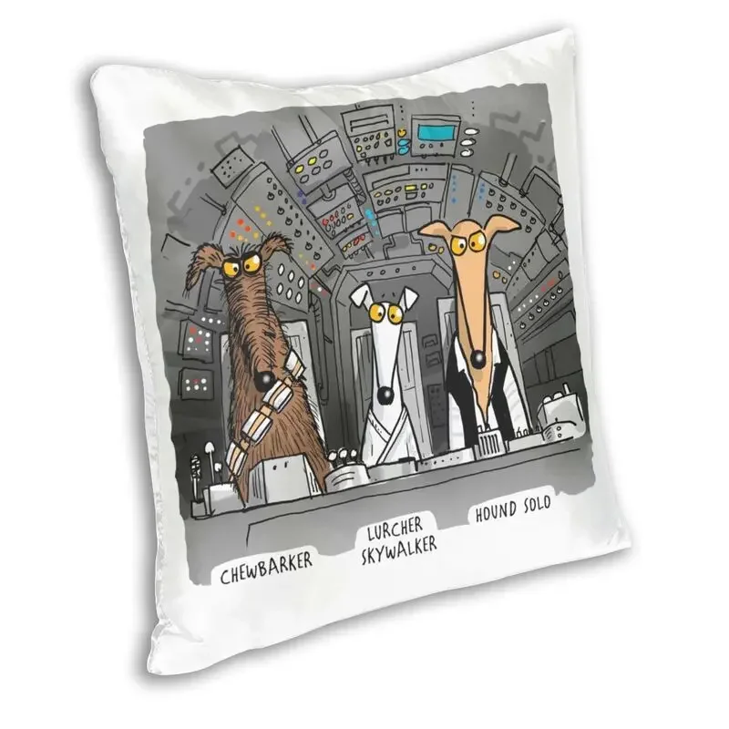 Greyhound Whippet Cartoon Pillow Case Decor Home Nordic Hound Solo Assorted Dog Outdoor Cushions Cover Square Pillowcase