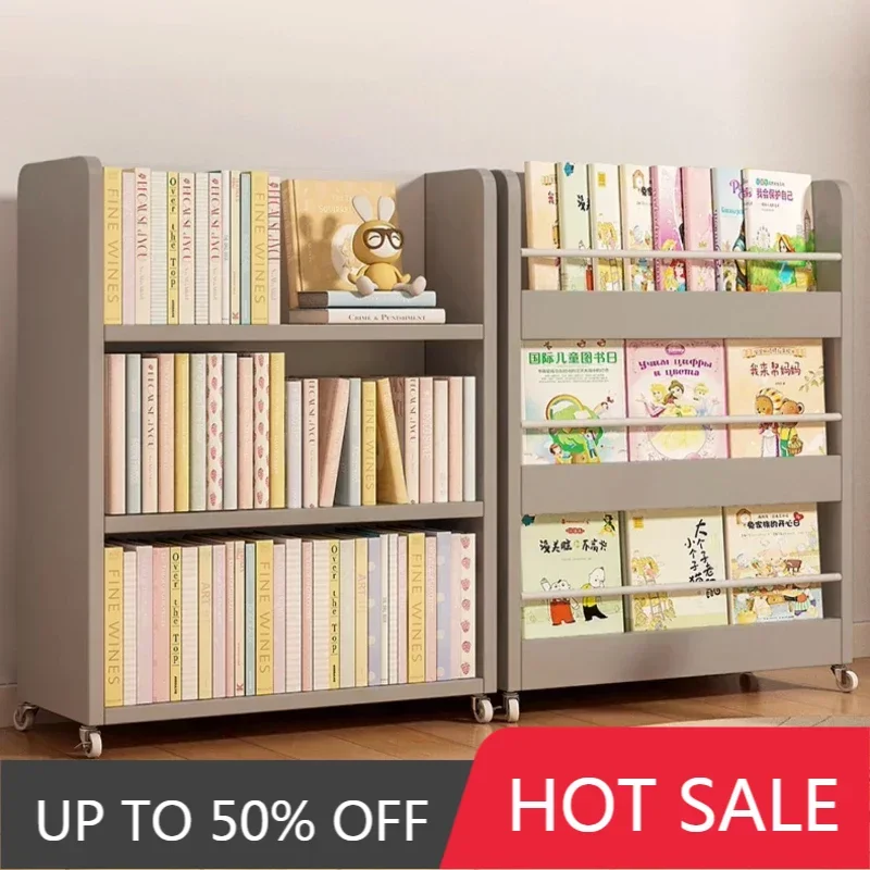 

Standing Rack Cabinet Bookcases Shelves Mobile Mid Century Display Bedroom Bookcases Magazine Libreria Living Room Furniture