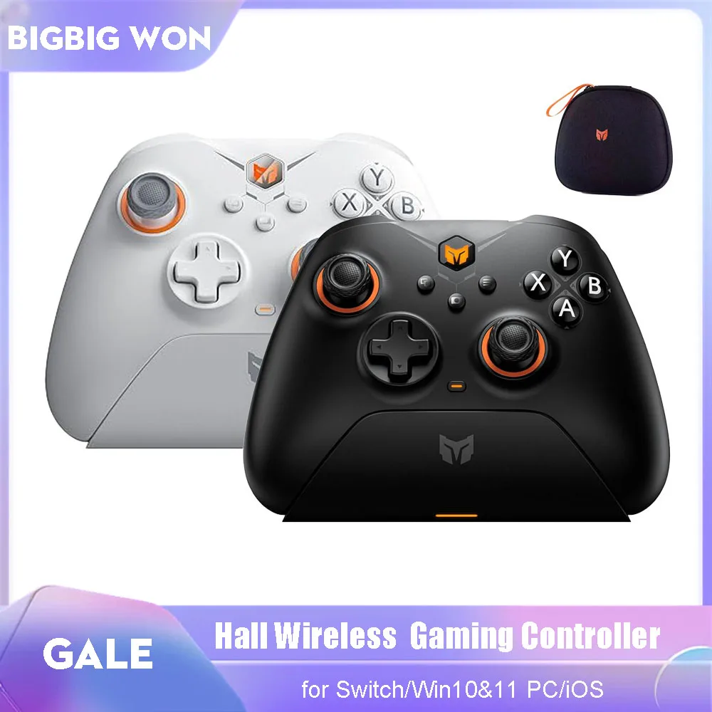 BIGBIG Won Gale Hall Wireless Gaming Controller Somatosensory Intelligent Video Gamepad with Charging Dock for Switch/PC/iOS