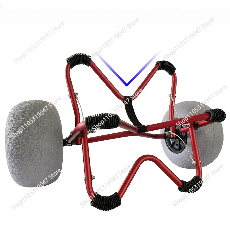 Kayak Trailer V-Shaped Kayak Surfboard Beach Balloon Wheel Transporter Y00822