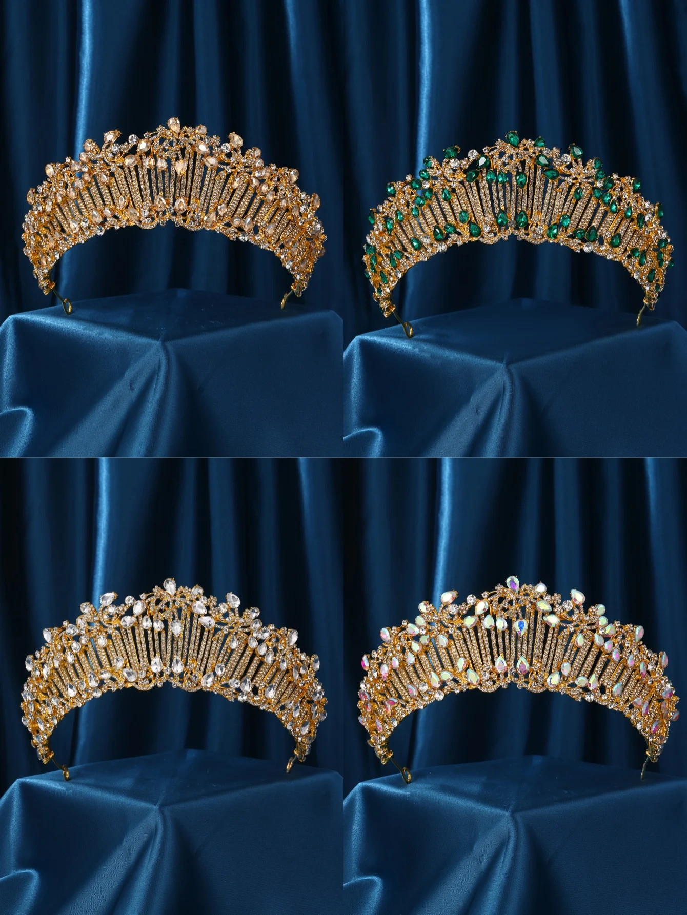 Gold Tiara Wedding Tiaras and Crowns for Women,Rhinestone Queen Women Princess Crown Birthday Headbands Prom Bridal Party