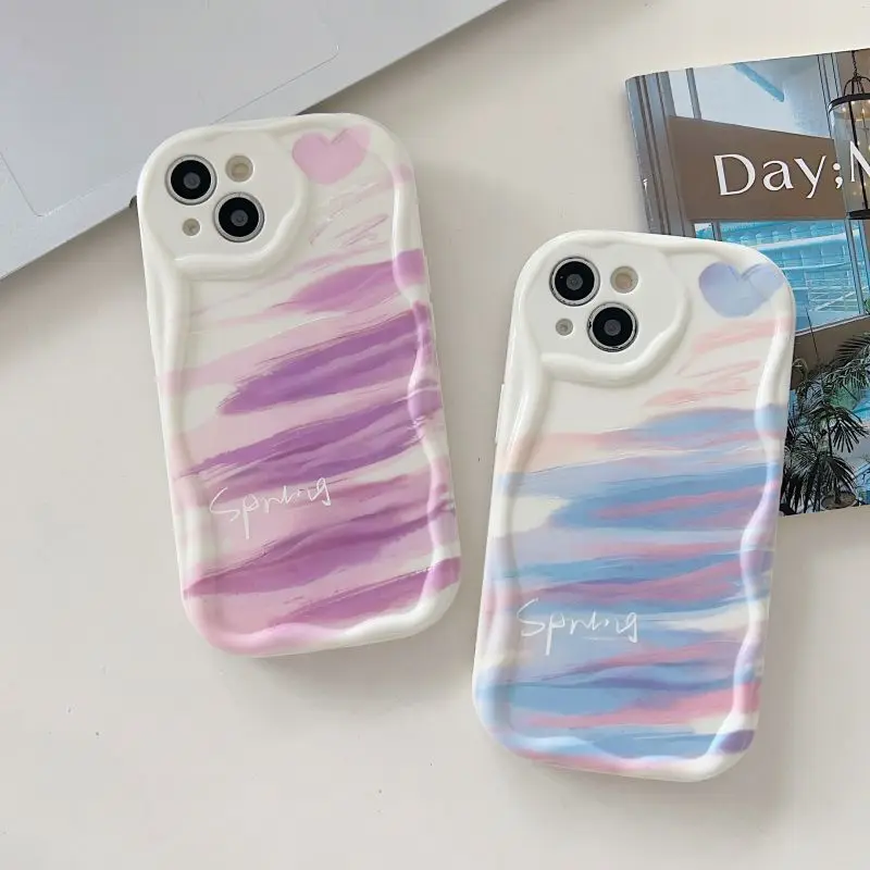 Case for Realme C55 C35 C33 C21Y C25Y C30S C21 C11 C20 C2 C15 C12 10 5 6 7 Pro 5I 6I 5S 6S 7i 8 5G Soft Flower Love Curly Cover