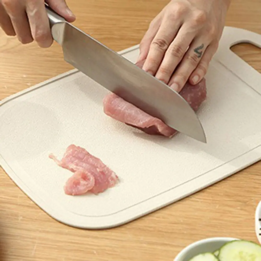 Rectangle Nonslip Plastic Cutting Board with Groove Handle Chopping Board Easy To Clean Multicolor Chopping Block Baby Food