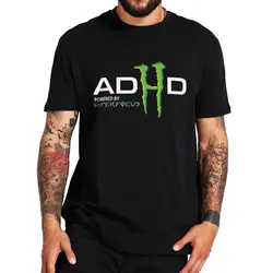 ADHD Hyperfocus Productivity Monster T Shirt 100% Organic Cotton Premium Heavyweight Tee EU Size