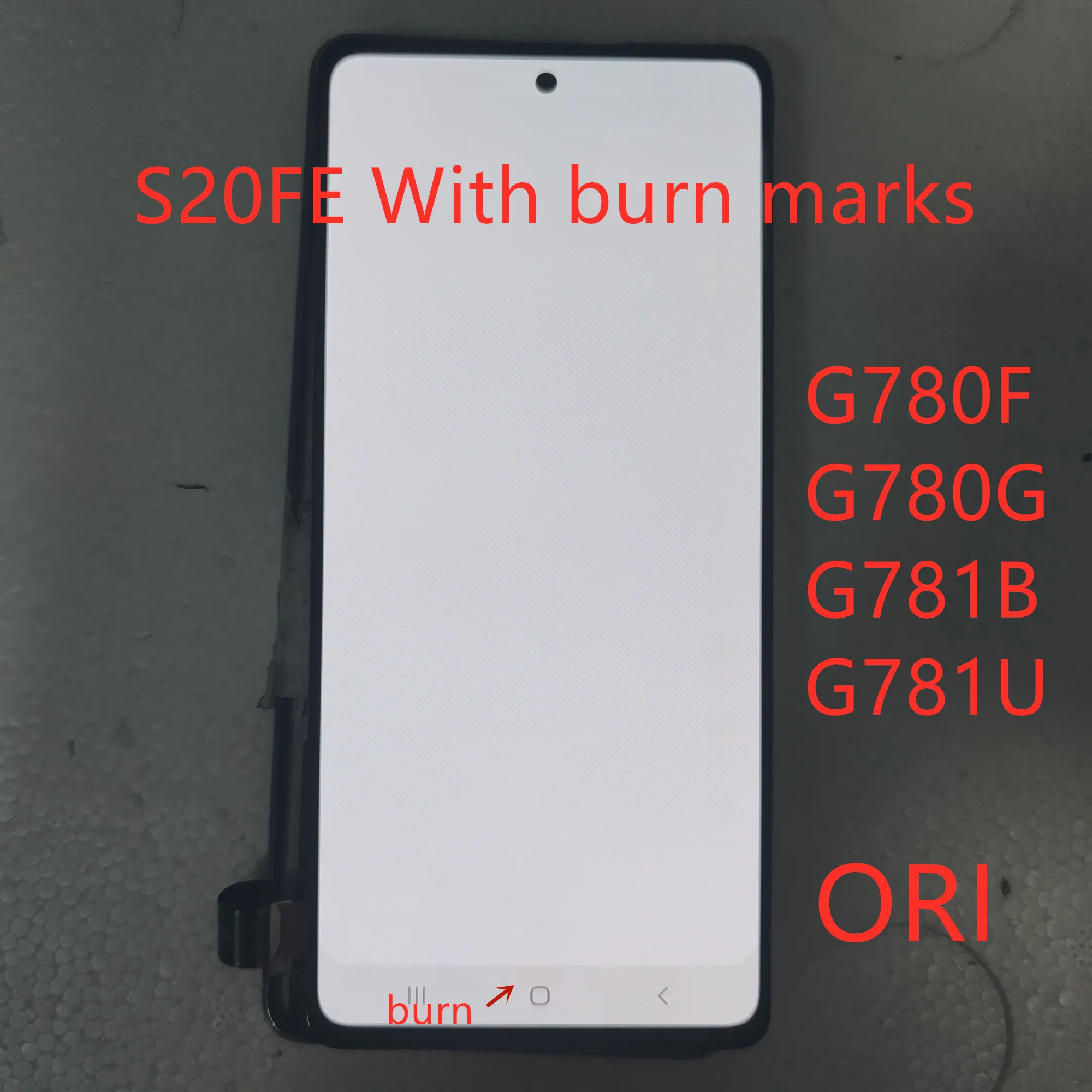 Super Amoled LCD For Samsung S20 FE G780F S20 Fan Edition LCD G781F S20 Lite 5G Display Touch Screen Digitizer with Burn Shadow