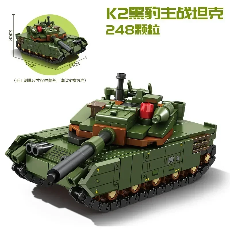 Militair 4 In 1 Moderne Apparatuur Tank Assemblage Model Jongen Bouwstenen Speelgoed Geschenk