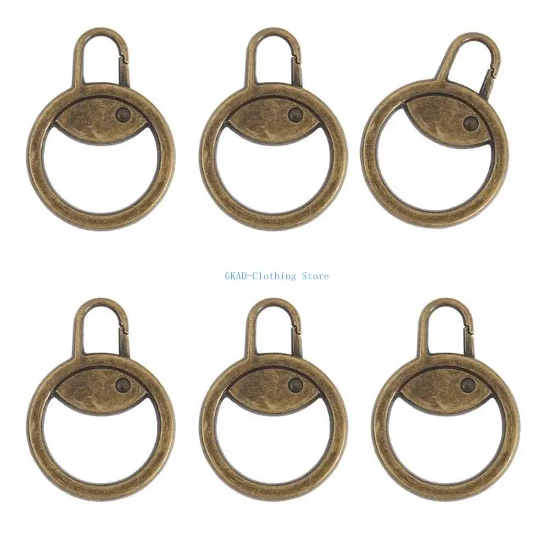 

N0PE 6pack Detachable Zippers Pulls Universals Zippers Fixer Zipper Pull Pullers End for Jackets and Luggage