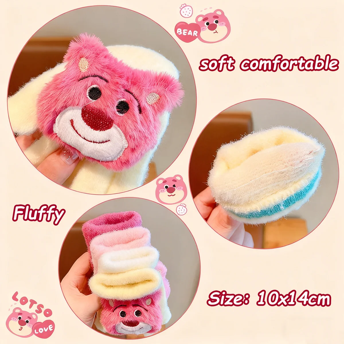 Guanti caldi simpatico cartone animato Ragazza Guanti invernali caldi ispessiti Guanti Guanti lavorati a maglia caldi alla moda