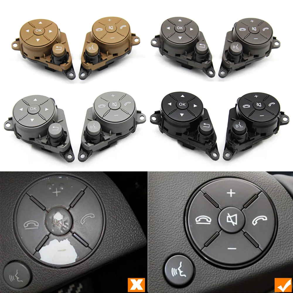 W204 Multi-function Steering Wheel Button Switch Keys Replacement Assembly For Mercedes Benz C GLK E Class W204 W212 W207