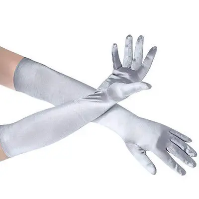 Fashion Long Gloves Satin Opera Evening Party Prom Costume Glove